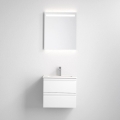 Koupelnová skříňka s umyvadlem VIGO + LED nástěnné zrcadlo s podsvícením LED/10W/230V IP44 bílá