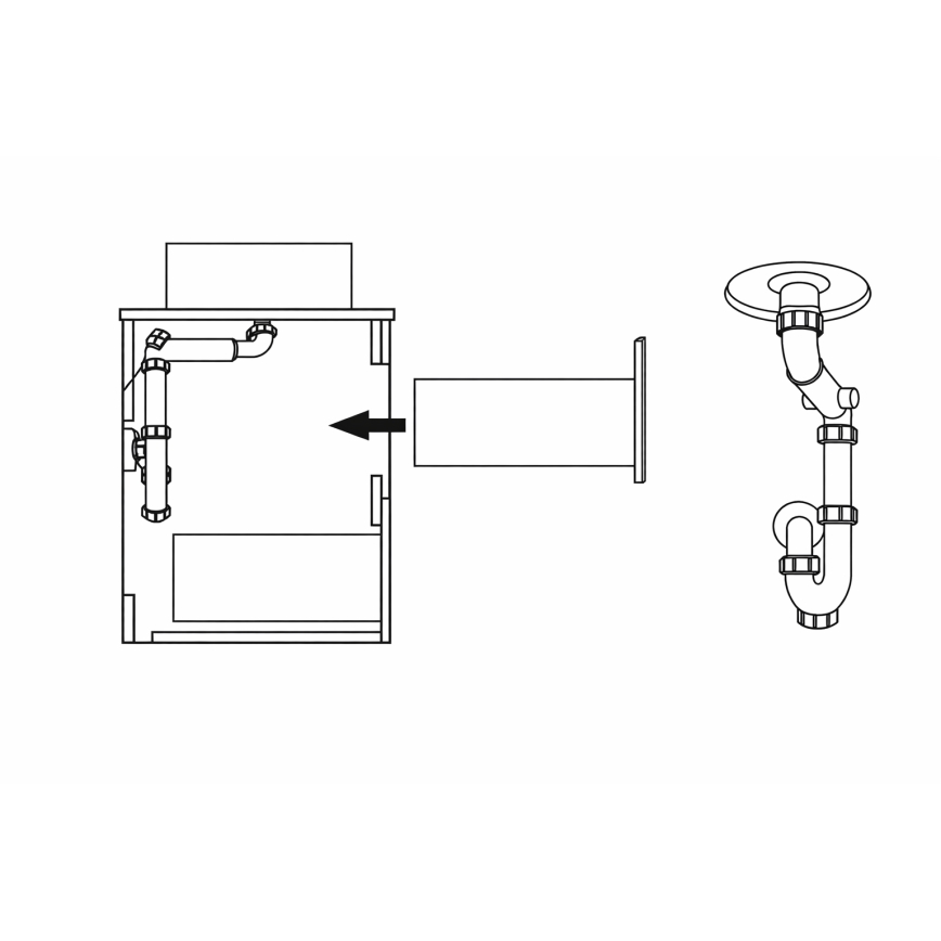 Koupelnová skříňka TRONDHEIM pro umyvadlo 90 cm ořech