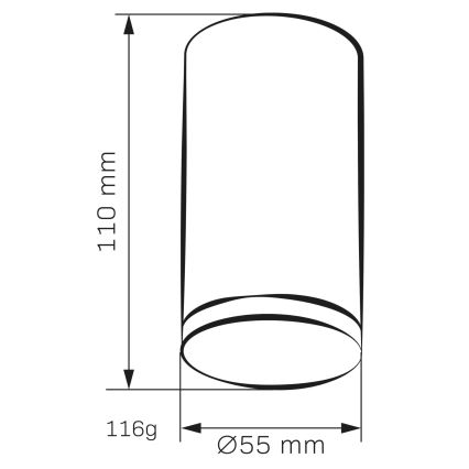 Koupelnové bodové svítidlo TURYN 1xGU10/10W/230V IP44 bílá