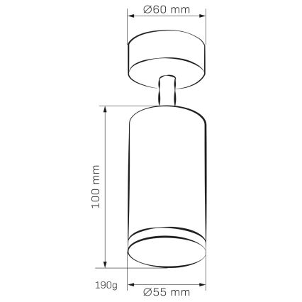 Koupelnové bodové svítidlo TURYN 1xGU10/10W/230V IP44 černá