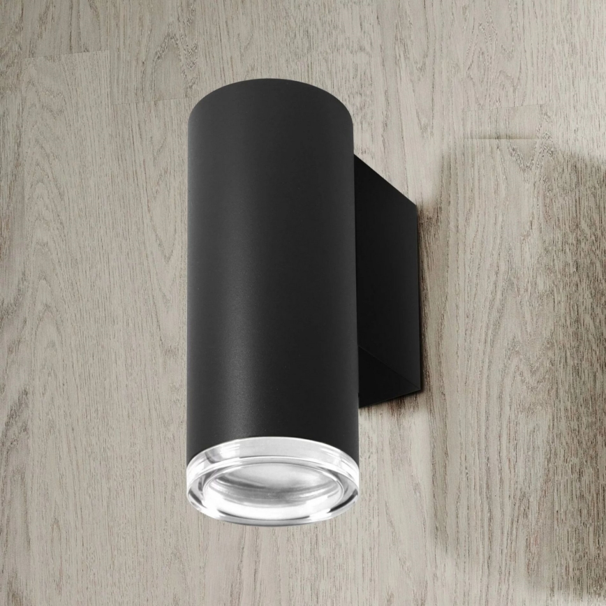 Koupelnové nástěnné bodové svítidlo TURYN 1xGU10/10W/230V IP44 černá
