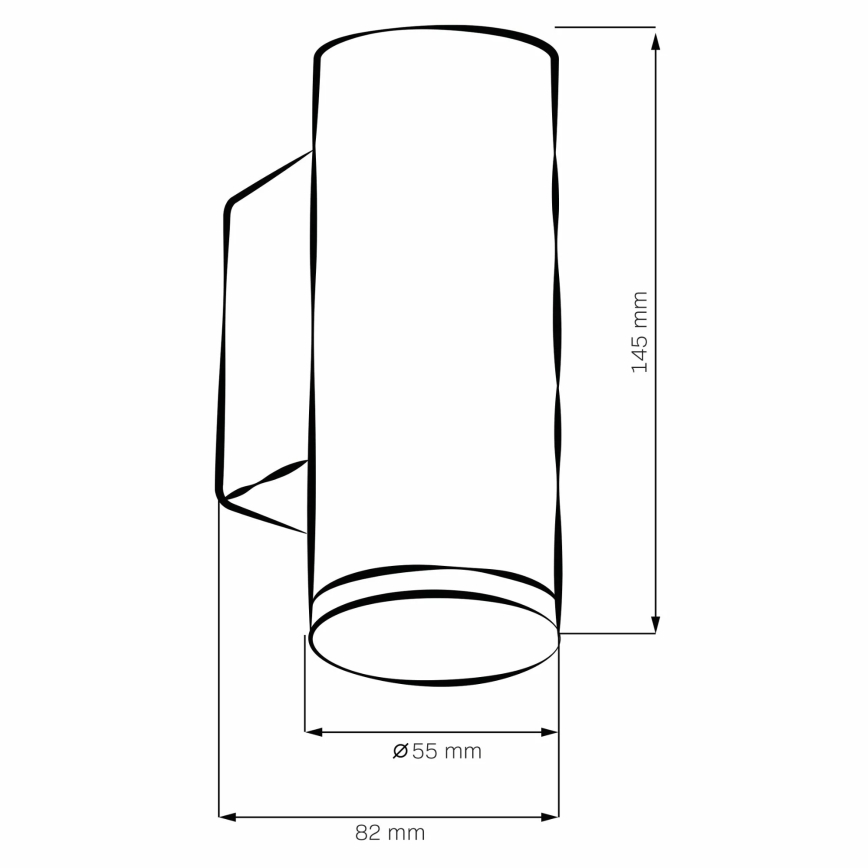 Koupelnové nástěnné bodové svítidlo TURYN 1xGU10/10W/230V IP44 černá