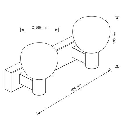 Koupelnové nástěnné svítidlo POLA 2xG9/5W/230V IP44 černá/čirá