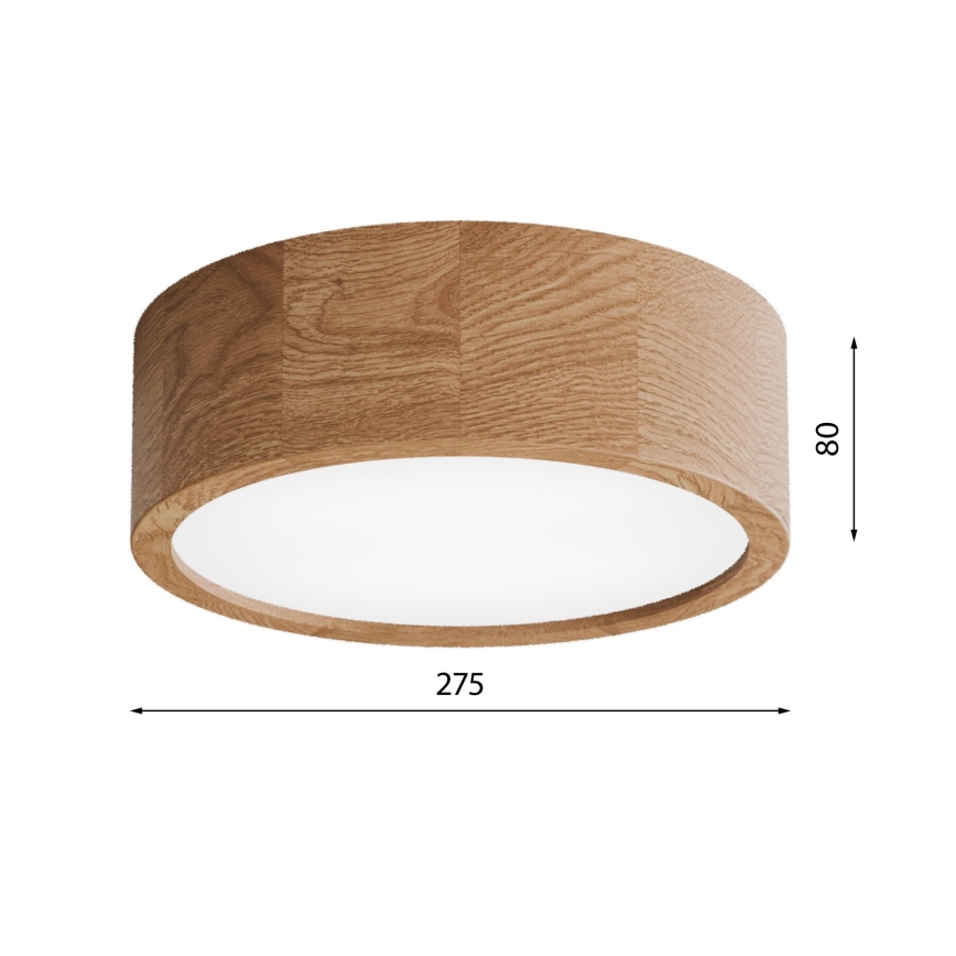 Koupelnové stropní svítidlo CLEO 2xE27/24W/230V IP54 pr. 27,5 cm dub