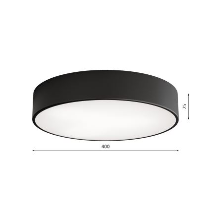 Koupelnové stropní svítidlo CLEO 3xE27/24W/230V pr. 40 cm černá IP54