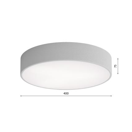 Koupelnové stropní svítidlo CLEO 3xE27/24W/230V pr. 40 cm šedá IP54