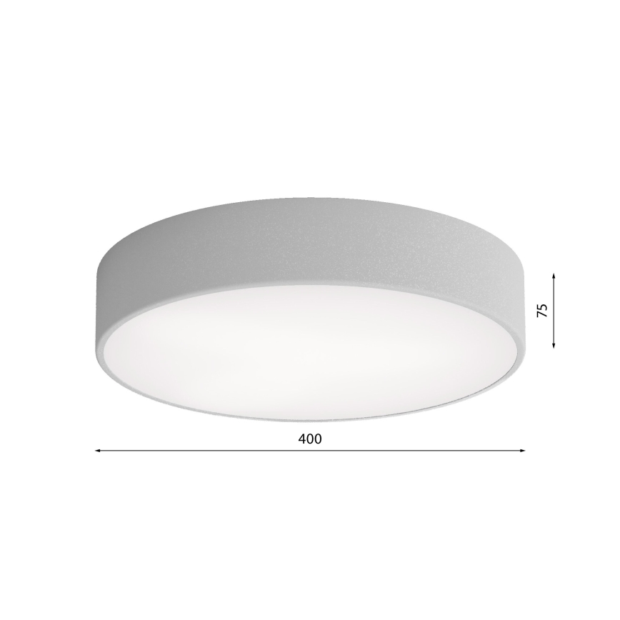 Koupelnové stropní svítidlo CLEO 3xE27/24W/230V pr. 40 cm šedá IP54