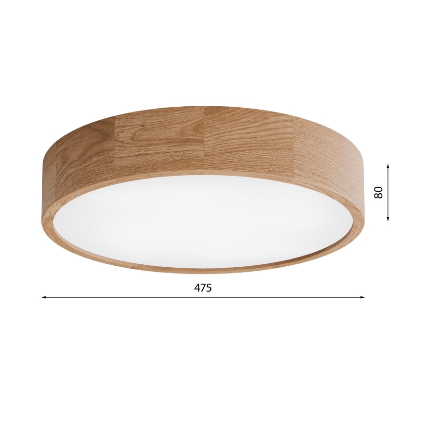 Koupelnové stropní svítidlo CLEO 4xE27/24W/230V IP54 pr. 47,5 cm dub