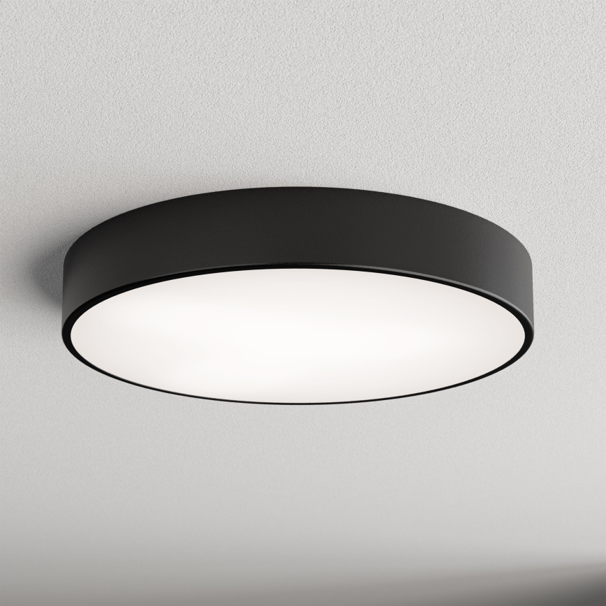 Koupelnové stropní svítidlo CLEO 4xE27/24W/230V pr. 50 cm černá IP54