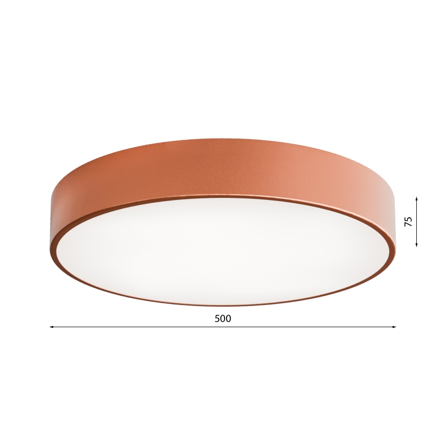 Koupelnové stropní svítidlo CLEO 4xE27/24W/230V pr. 50 cm měděná IP54