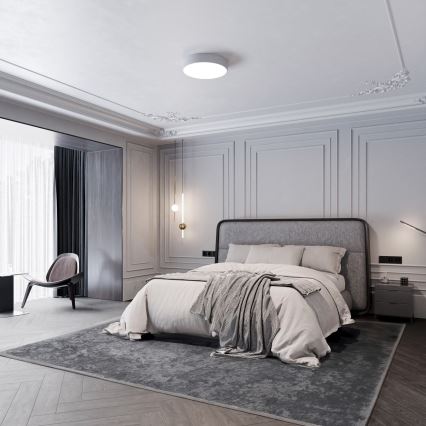 Koupelnové stropní svítidlo CLEO 4xE27/24W/230V pr. 50 cm šedá IP54