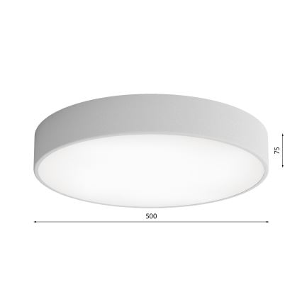 Koupelnové stropní svítidlo CLEO 4xE27/24W/230V pr. 50 cm šedá IP54