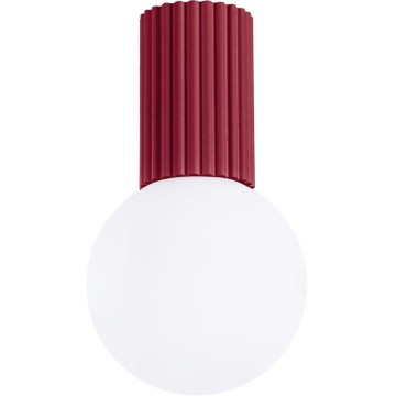 Koupelnové stropní svítidlo HALO 1xG9/8W/230V pr. 12 cm IP44 červená