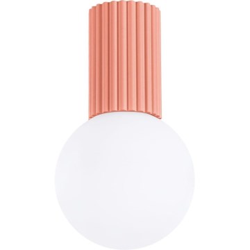 Koupelnové stropní svítidlo HALO 1xG9/8W/230V pr. 12 cm IP44 růžová