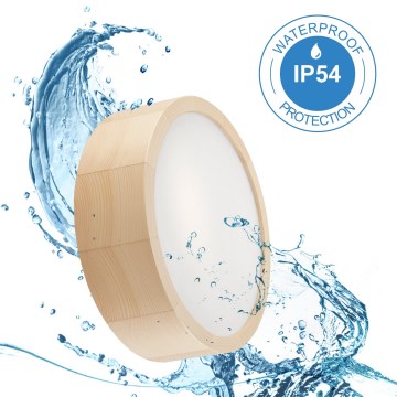 Koupelnové stropní svítidlo NATURAL 2xE27/15W/230V IP54 borovice ø 27 cm - FSC certifikováno