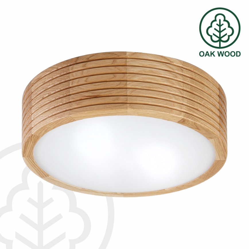 Koupelnové stropní svítidlo OAK 2xE27/15W/230V IP54 dub pr. 27 cm