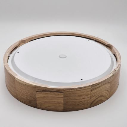 Koupelnové stropní svítidlo OAK 3xE27/15W/230V dub ø 37 cm IP54