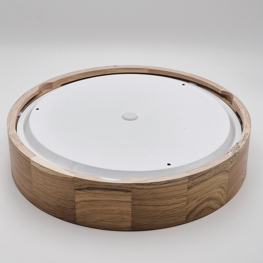 Koupelnové stropní svítidlo OAK 3xE27/15W/230V dub ø 37 cm IP54