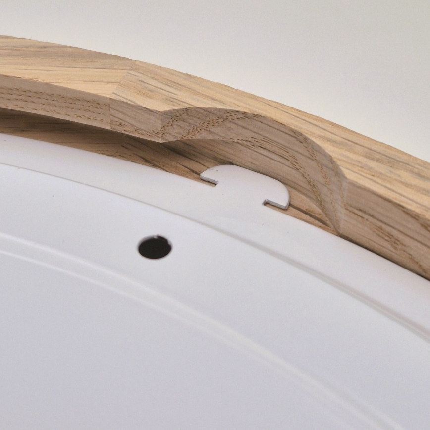 Koupelnové stropní svítidlo OAK 3xE27/15W/230V dub ø 37 cm IP54
