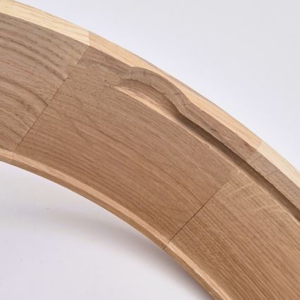 Koupelnové stropní svítidlo OAK 3xE27/15W/230V dub ø 37 cm IP54