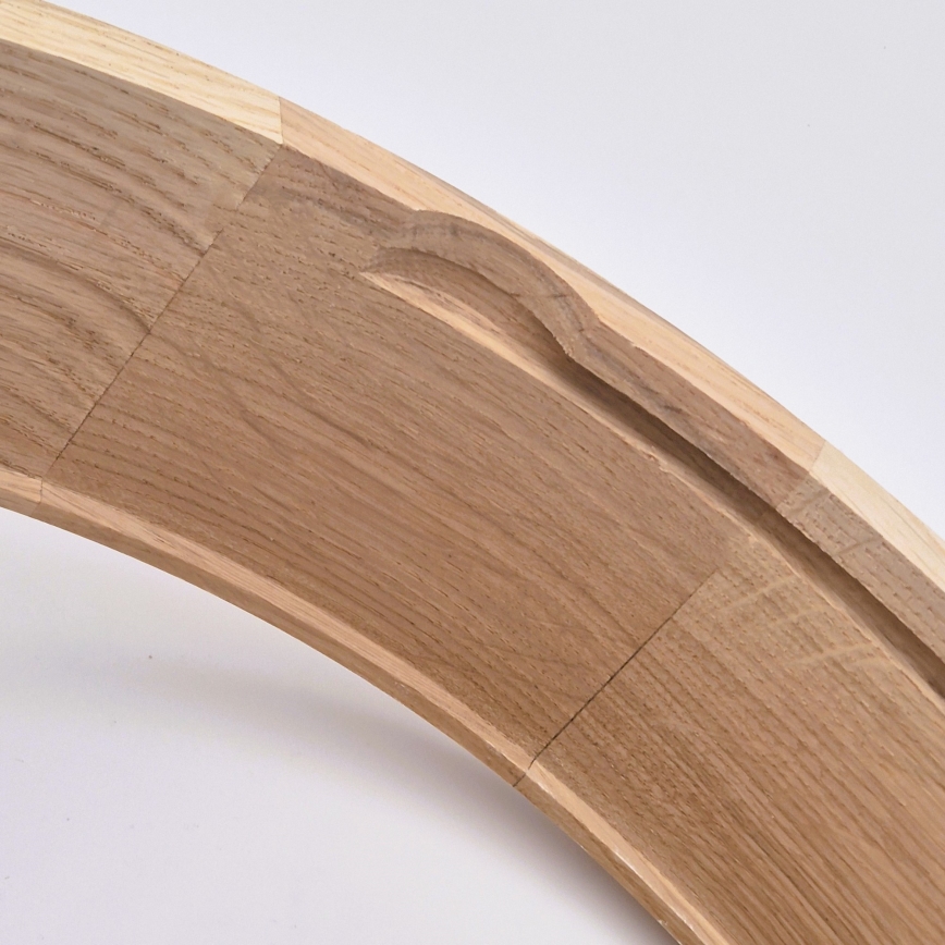Koupelnové stropní svítidlo OAK 3xE27/15W/230V dub ø 37 cm IP54