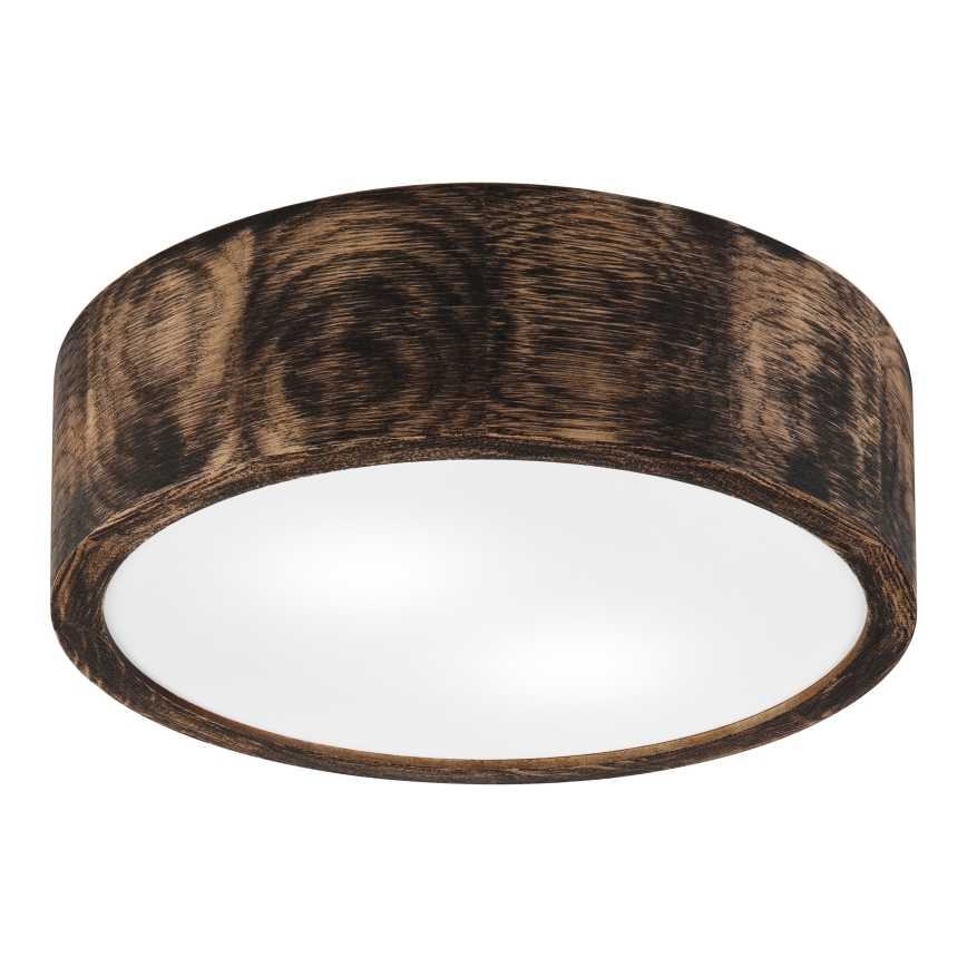 Koupelnové stropní svítidlo OAK SMOKY 2xE27/15W/230V IP54 ø 27,5 cm dub/hnědá