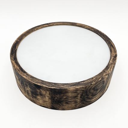 Koupelnové stropní svítidlo OAK SMOKY 2xE27/15W/230V IP54 ø 27,5 cm dub/hnědá