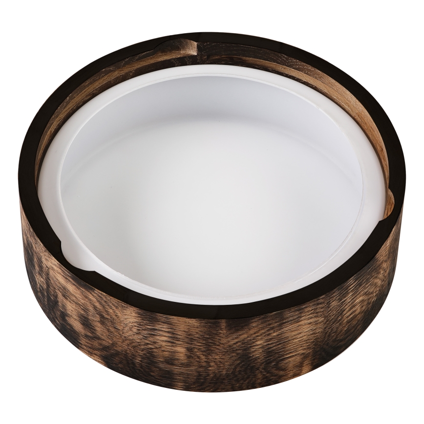 Koupelnové stropní svítidlo OAK SMOKY 2xE27/15W/230V IP54 ø 27,5 cm dub/hnědá