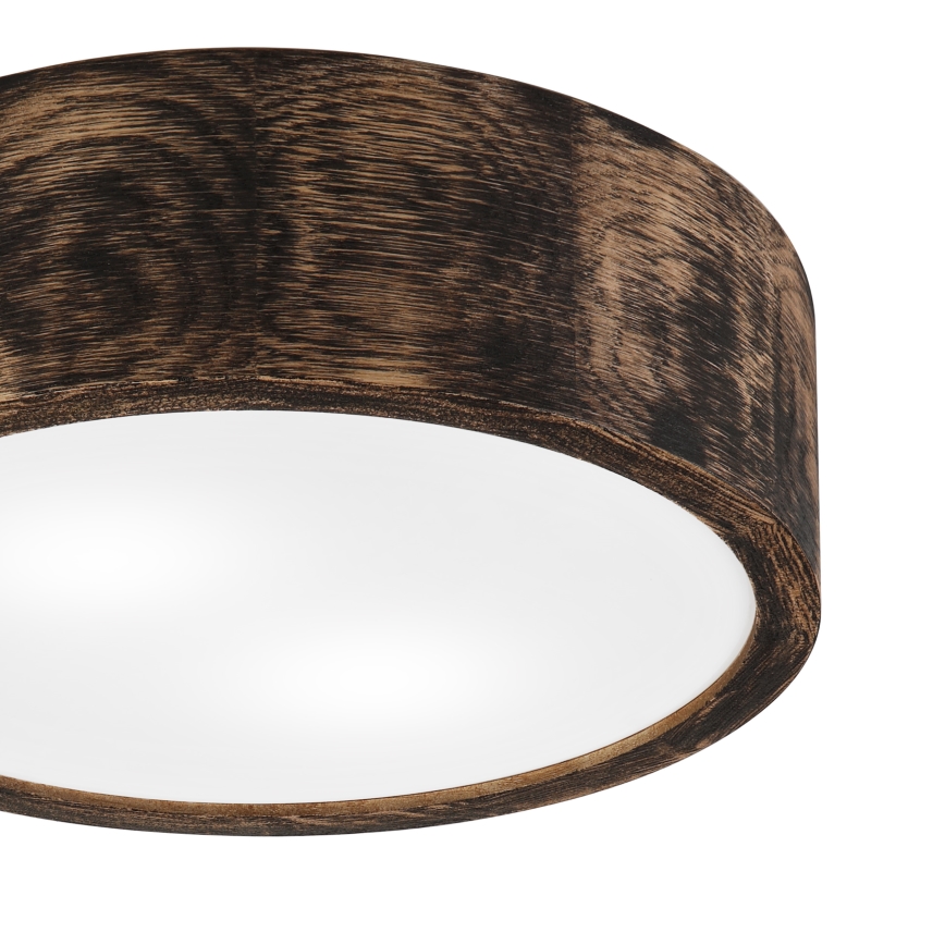 Koupelnové stropní svítidlo OAK SMOKY 2xE27/15W/230V IP54 ø 27,5 cm dub/hnědá