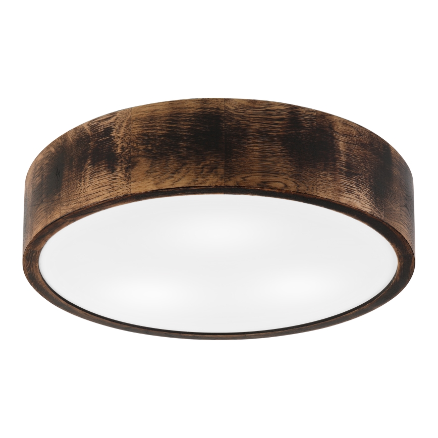 Koupelnové stropní svítidlo OAK SMOKY 3xE27/15W/230V IP54 ø 37,5 cm dub/hnědá