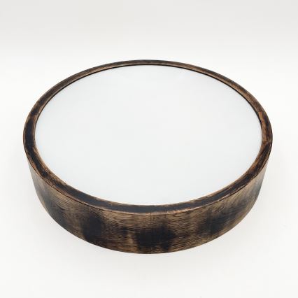 Koupelnové stropní svítidlo OAK SMOKY 3xE27/15W/230V IP54 ø 37,5 cm dub/hnědá