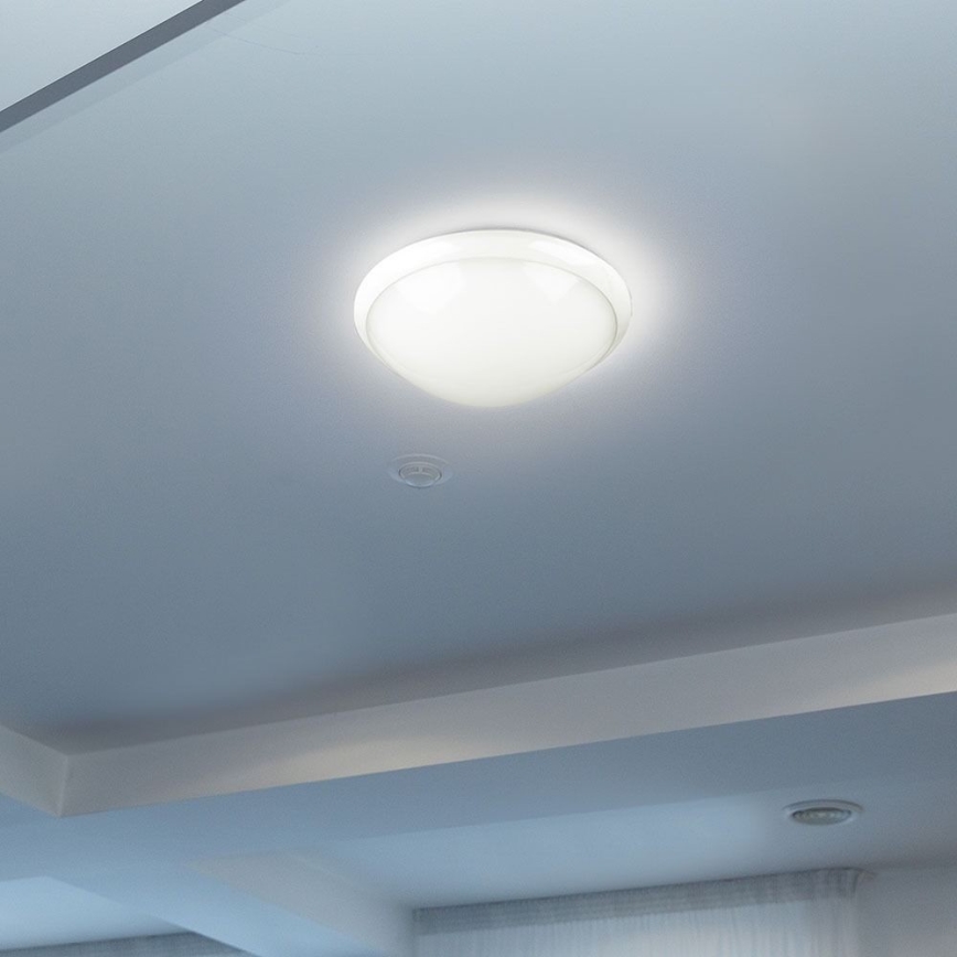 Koupelnové stropní svítidlo se senzorem 1xE27/60W/230V IP44 ø 29,6 cm