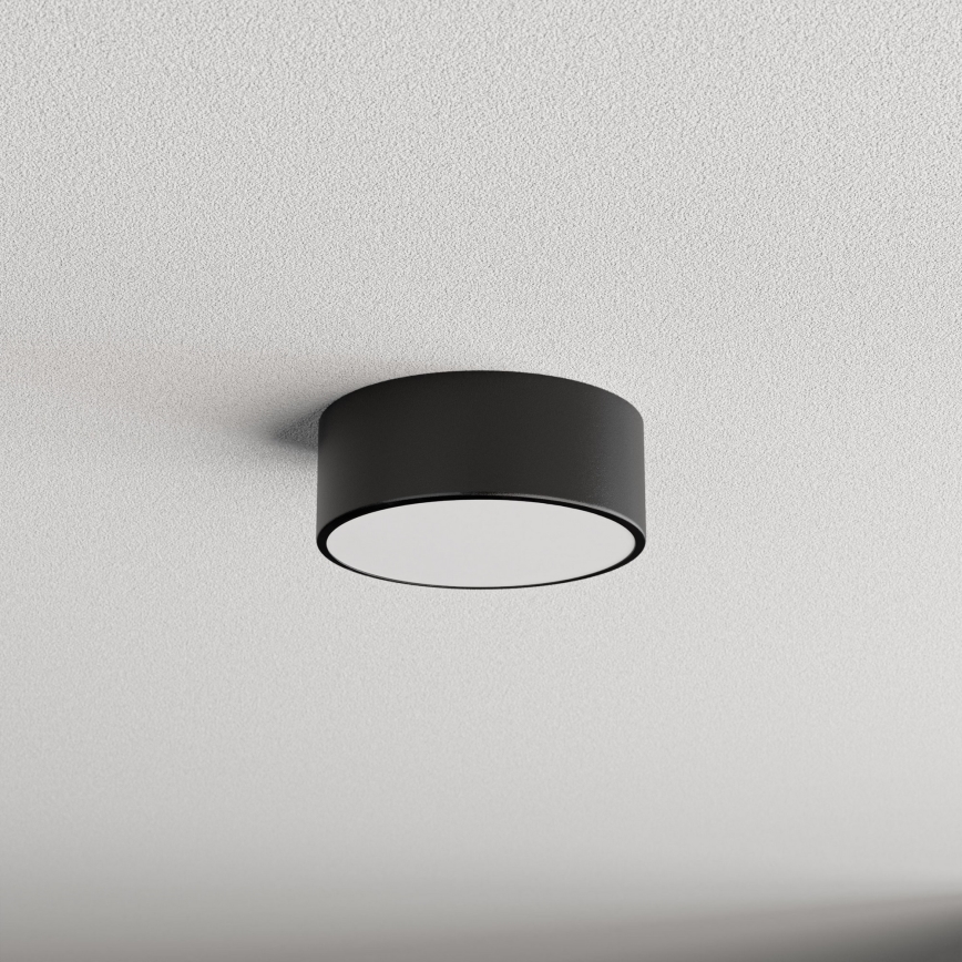 Koupelnové stropní svítidlo se senzorem CLEO 1xE27/24W/230V pr. 20 cm IP54 černá