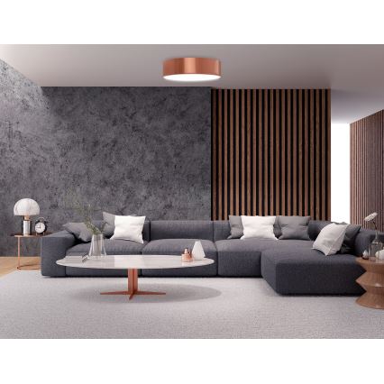 Koupelnové stropní svítidlo se senzorem CLEO 2xE27/24W/230V pr. 30 cm měděná IP54