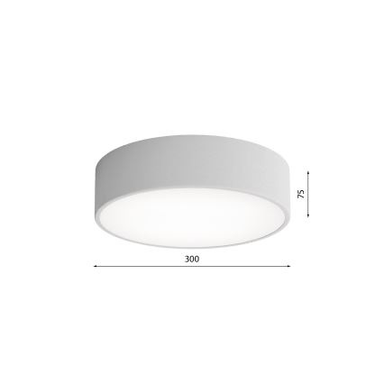 Koupelnové stropní svítidlo se senzorem CLEO 2xE27/24W/230V pr. 30 cm šedá IP54