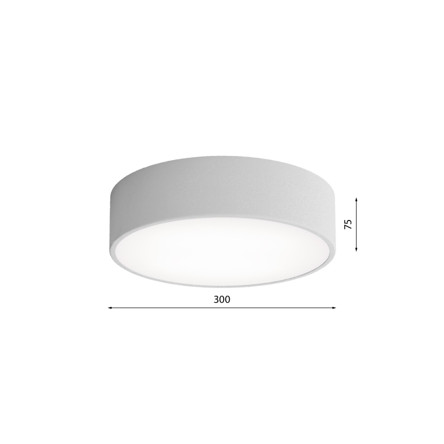 Koupelnové stropní svítidlo se senzorem CLEO 2xE27/24W/230V pr. 30 cm šedá IP54