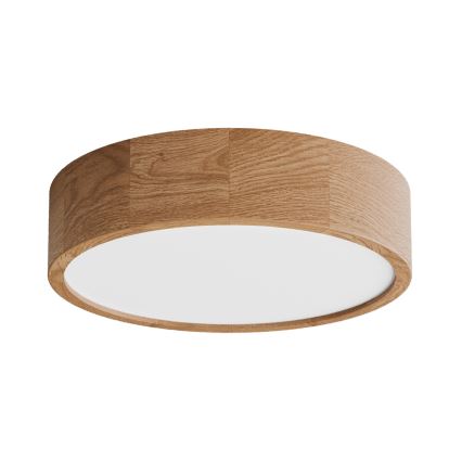 Koupelnové stropní svítidlo se senzorem CLEO 3xE27/24W/230V pr. 37,5 cm IP54 dub