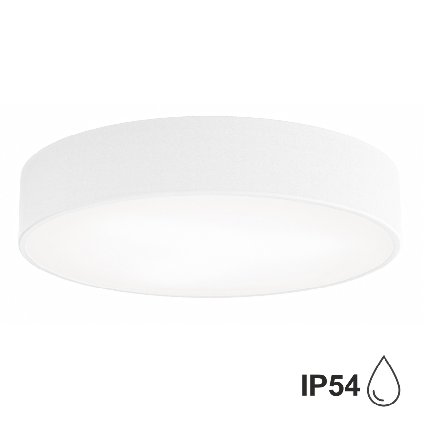 Koupelnové stropní svítidlo se senzorem CLEO 3xE27/24W/230V pr. 40 cm bílá IP54
