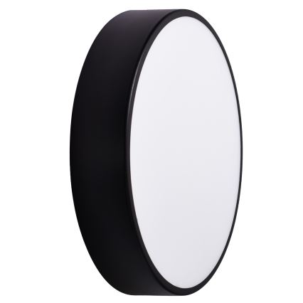 Koupelnové stropní svítidlo se senzorem CLEO 3xE27/24W/230V pr. 40 cm černá IP54
