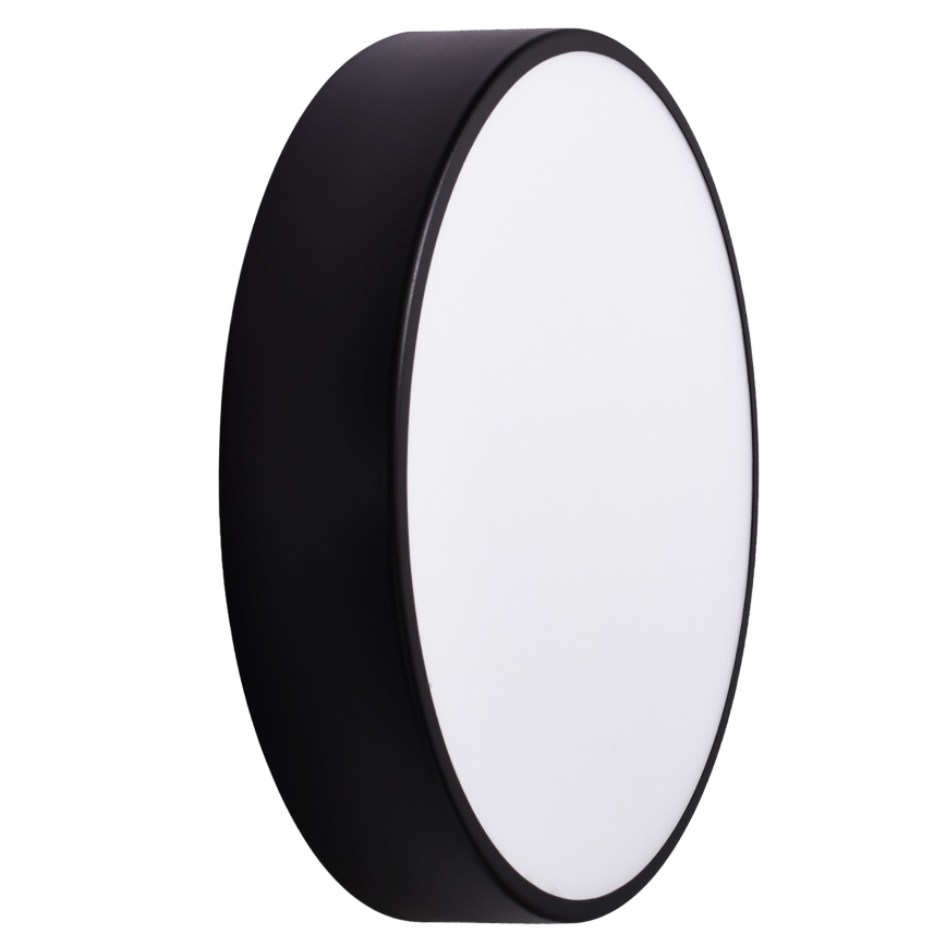 Koupelnové stropní svítidlo se senzorem CLEO 3xE27/24W/230V pr. 40 cm černá IP54