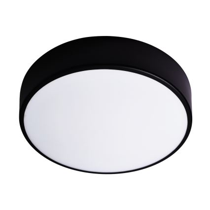 Koupelnové stropní svítidlo se senzorem CLEO 3xE27/24W/230V pr. 40 cm černá IP54