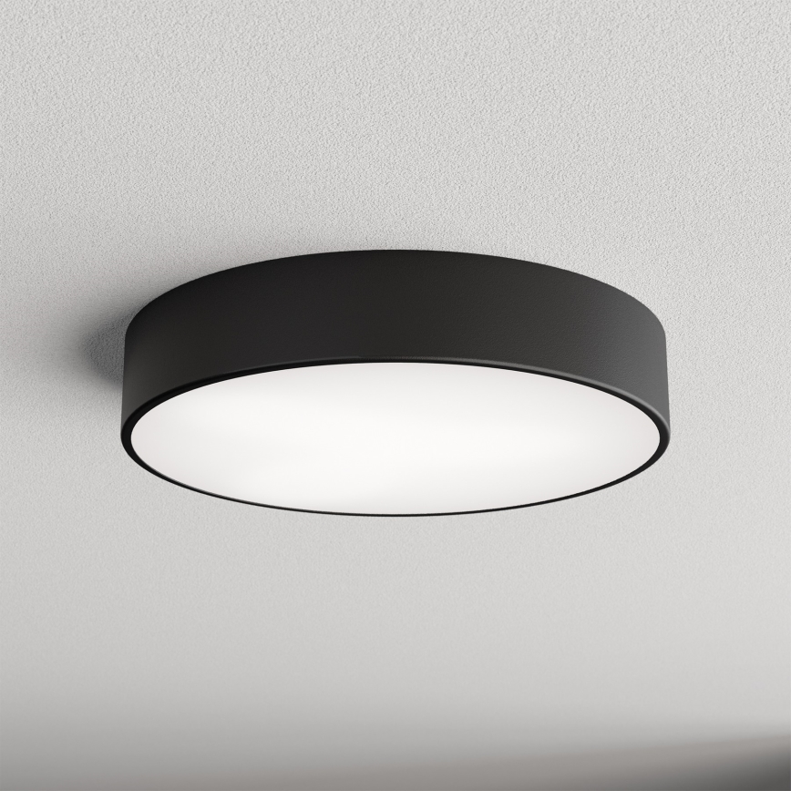 Koupelnové stropní svítidlo se senzorem CLEO 3xE27/24W/230V pr. 40 cm černá IP54