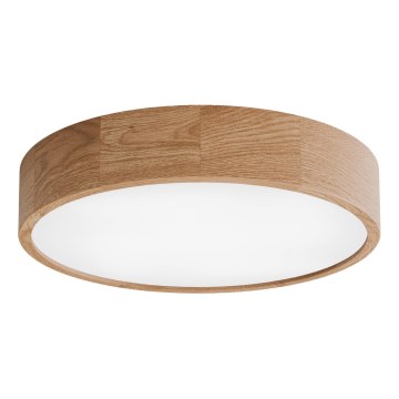Koupelnové stropní svítidlo se senzorem CLEO 4xE27/24W/230V pr. 47,5 cm IP54 dub