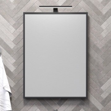 Koupelnové zrcadlo BORGSTED 60x80 cm černá