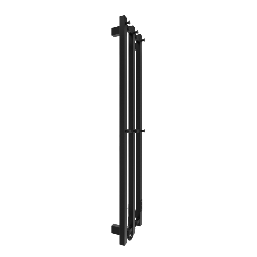 Koupelnový radiátor HF SLIM 110W/230V 117x25 cm černá hranatý