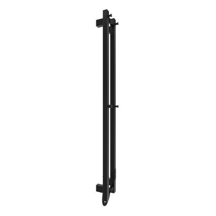 Koupelnový radiátor HF SLIM 80W/230V 117x14 cm černá hranatý