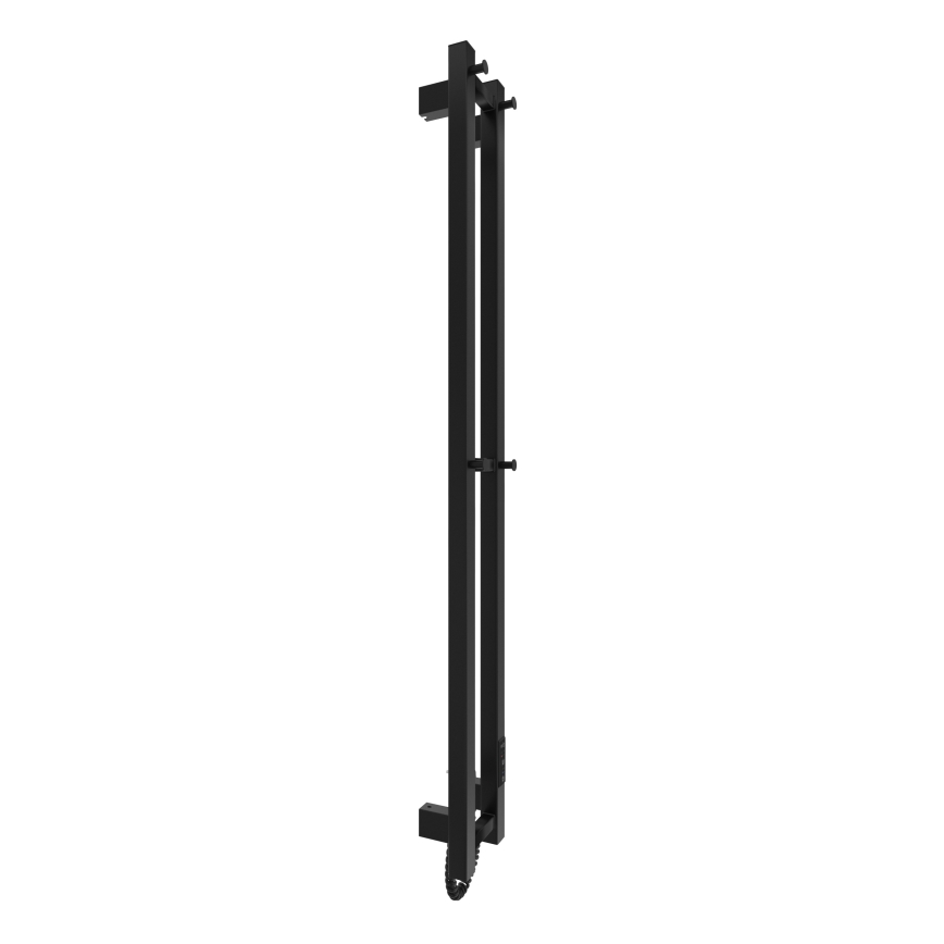 Koupelnový radiátor HF SLIM 80W/230V 117x14 cm černá hranatý