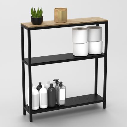 Koupelnový regál 67x60 cm černá