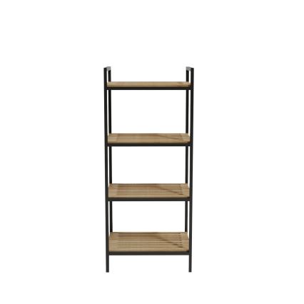 Koupelnový regál STRALSUND 110x45 cm dub/černá