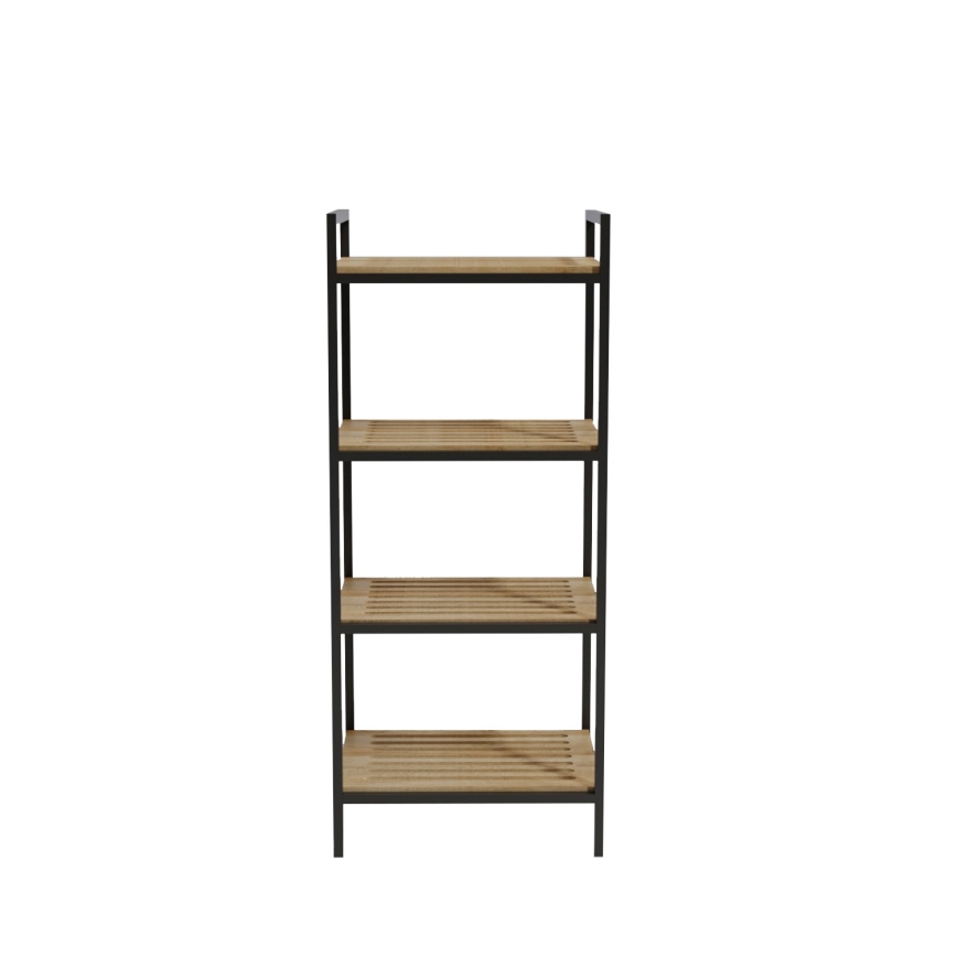 Koupelnový regál STRALSUND 110x45 cm dub/černá
